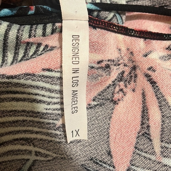 Haute Fox size 1X Tropical Flower Flare Dress - Picture 7 of 8